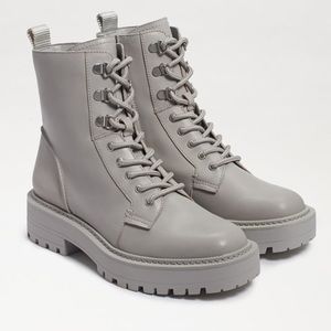 Sam Edelman Lue Lug-Sole Combat Boot Grey